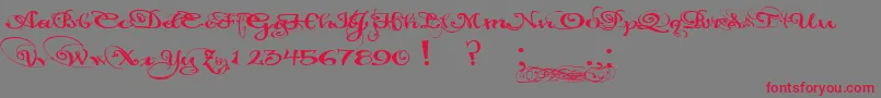PaulsCaliforniaSolid Font – Red Fonts on Gray Background