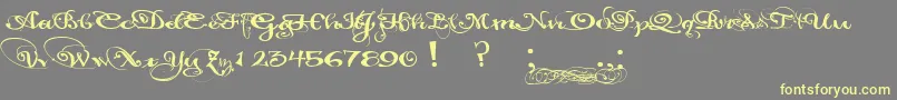 PaulsCaliforniaSolid Font – Yellow Fonts on Gray Background