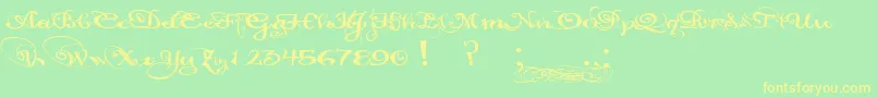 PaulsCaliforniaSolid Font – Yellow Fonts on Green Background