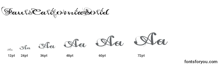 PaulsCaliforniaSolid Font Sizes