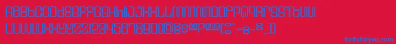 Dssupervixenc Font – Blue Fonts on Red Background