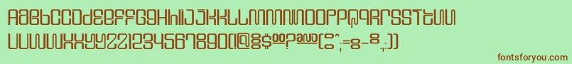 Dssupervixenc Font – Brown Fonts on Green Background