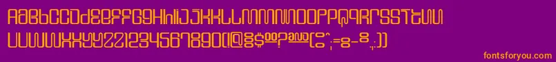 Dssupervixenc Font – Orange Fonts on Purple Background