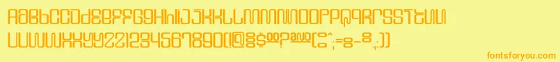 Dssupervixenc Font – Orange Fonts on Yellow Background