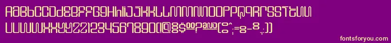 Dssupervixenc Font – Yellow Fonts on Purple Background