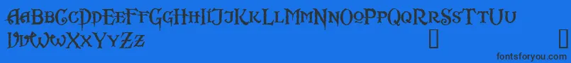 Scurlock Font – Black Fonts on Blue Background