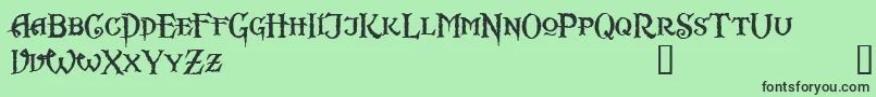 Scurlock Font – Black Fonts on Green Background