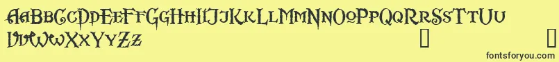 Scurlock Font – Black Fonts on Yellow Background