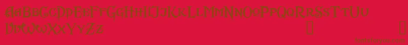 Scurlock Font – Brown Fonts on Red Background