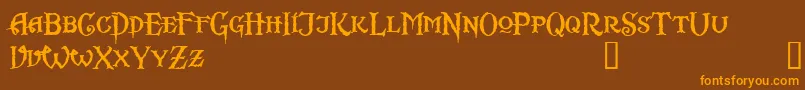 Scurlock Font – Orange Fonts on Brown Background