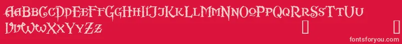 Scurlock Font – Pink Fonts on Red Background
