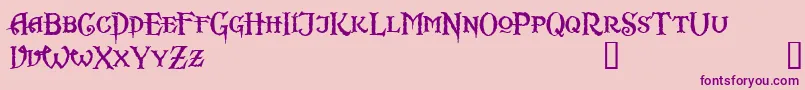 Scurlock Font – Purple Fonts on Pink Background