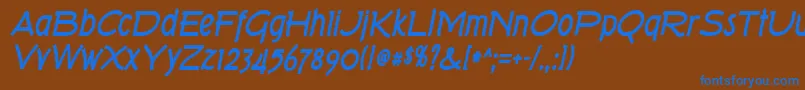 Torkbi Font – Blue Fonts on Brown Background