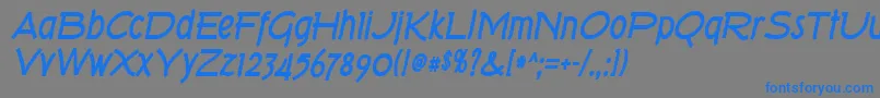 Torkbi Font – Blue Fonts on Gray Background