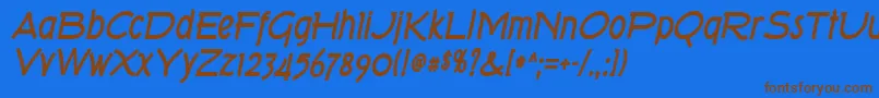 Torkbi Font – Brown Fonts on Blue Background