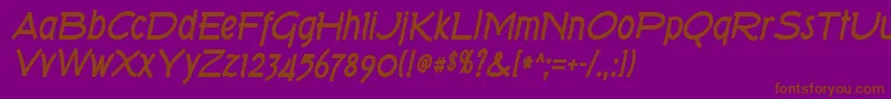 Torkbi Font – Brown Fonts on Purple Background