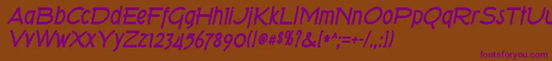 Torkbi Font – Purple Fonts on Brown Background