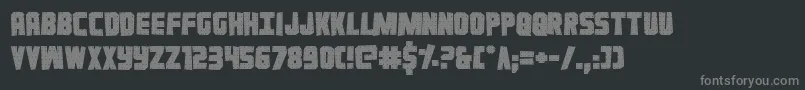 フォントIronforgeirreg – 黒い背景に灰色の文字