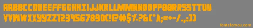 Ironforgeirreg Font – Orange Fonts on Gray Background