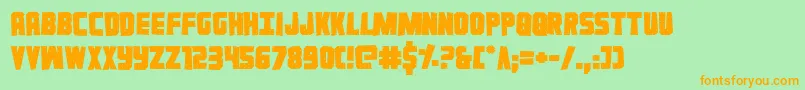 Ironforgeirreg Font – Orange Fonts on Green Background