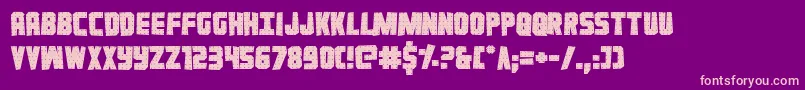 Ironforgeirreg Font – Pink Fonts on Purple Background