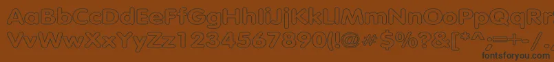 TubularHollowWd Font – Black Fonts on Brown Background