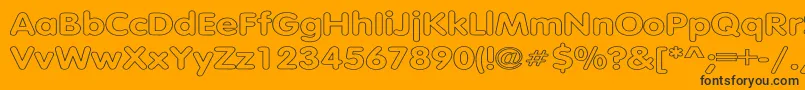 TubularHollowWd Font – Black Fonts on Orange Background