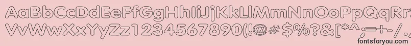 TubularHollowWd Font – Black Fonts on Pink Background
