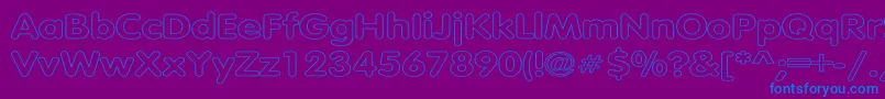 TubularHollowWd Font – Blue Fonts on Purple Background