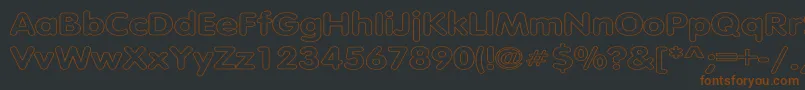 TubularHollowWd Font – Brown Fonts on Black Background