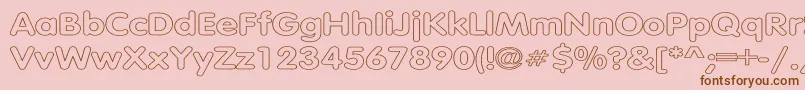 TubularHollowWd Font – Brown Fonts on Pink Background