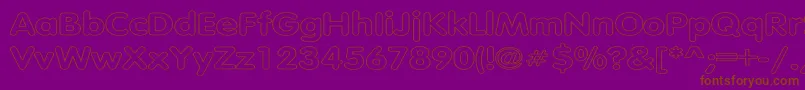 TubularHollowWd Font – Brown Fonts on Purple Background