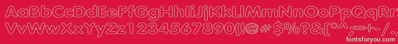 TubularHollowWd Font – Green Fonts on Red Background