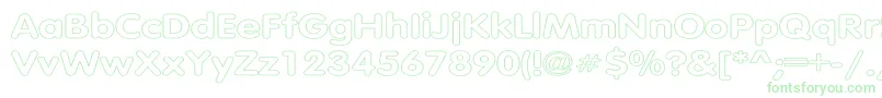 TubularHollowWd Font – Green Fonts on White Background