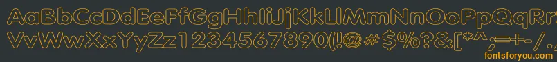 TubularHollowWd Font – Orange Fonts on Black Background