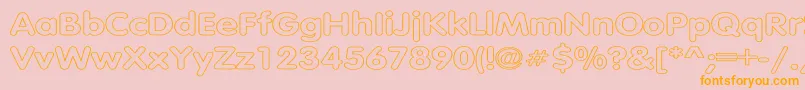 TubularHollowWd Font – Orange Fonts on Pink Background