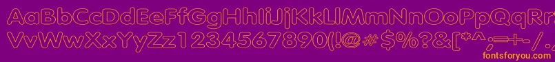 TubularHollowWd Font – Orange Fonts on Purple Background