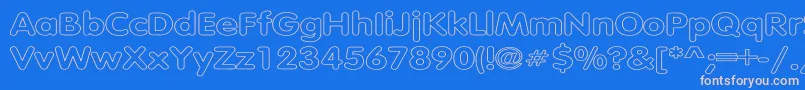 TubularHollowWd Font – Pink Fonts on Blue Background