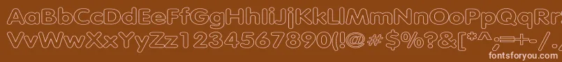TubularHollowWd Font – Pink Fonts on Brown Background