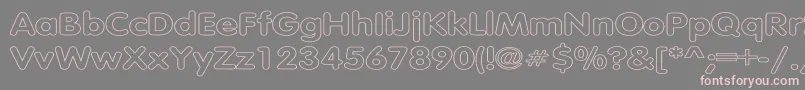 TubularHollowWd Font – Pink Fonts on Gray Background