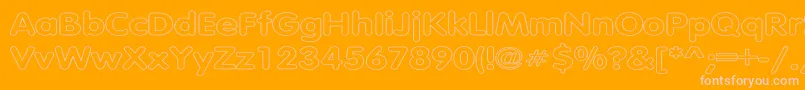 TubularHollowWd Font – Pink Fonts on Orange Background