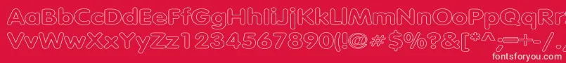 TubularHollowWd Font – Pink Fonts on Red Background