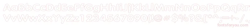 TubularHollowWd Font – Pink Fonts on White Background