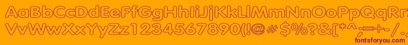 TubularHollowWd Font – Purple Fonts on Orange Background