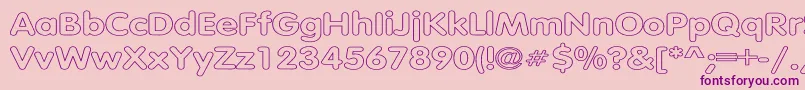TubularHollowWd Font – Purple Fonts on Pink Background