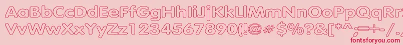 TubularHollowWd Font – Red Fonts on Pink Background