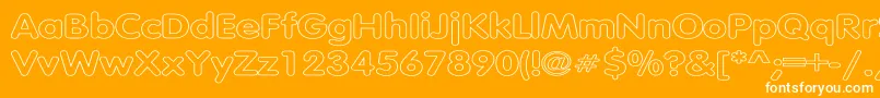 TubularHollowWd Font – White Fonts on Orange Background