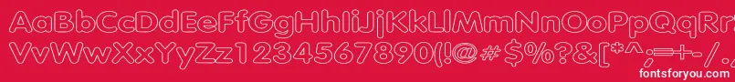 TubularHollowWd Font – White Fonts on Red Background