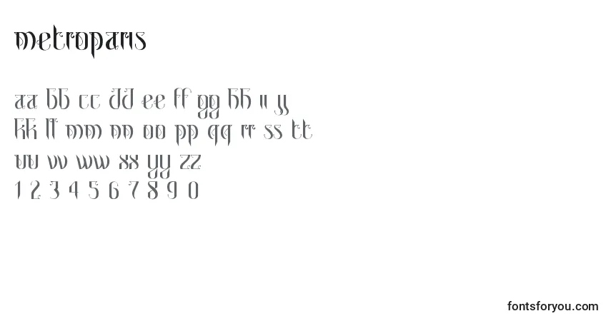 Шрифт MetroParis – алфавит, цифры, специальные символы