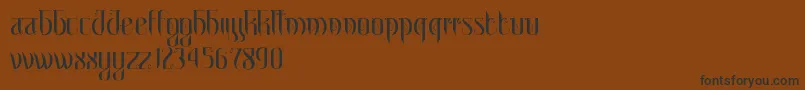 MetroParis Font – Black Fonts on Brown Background